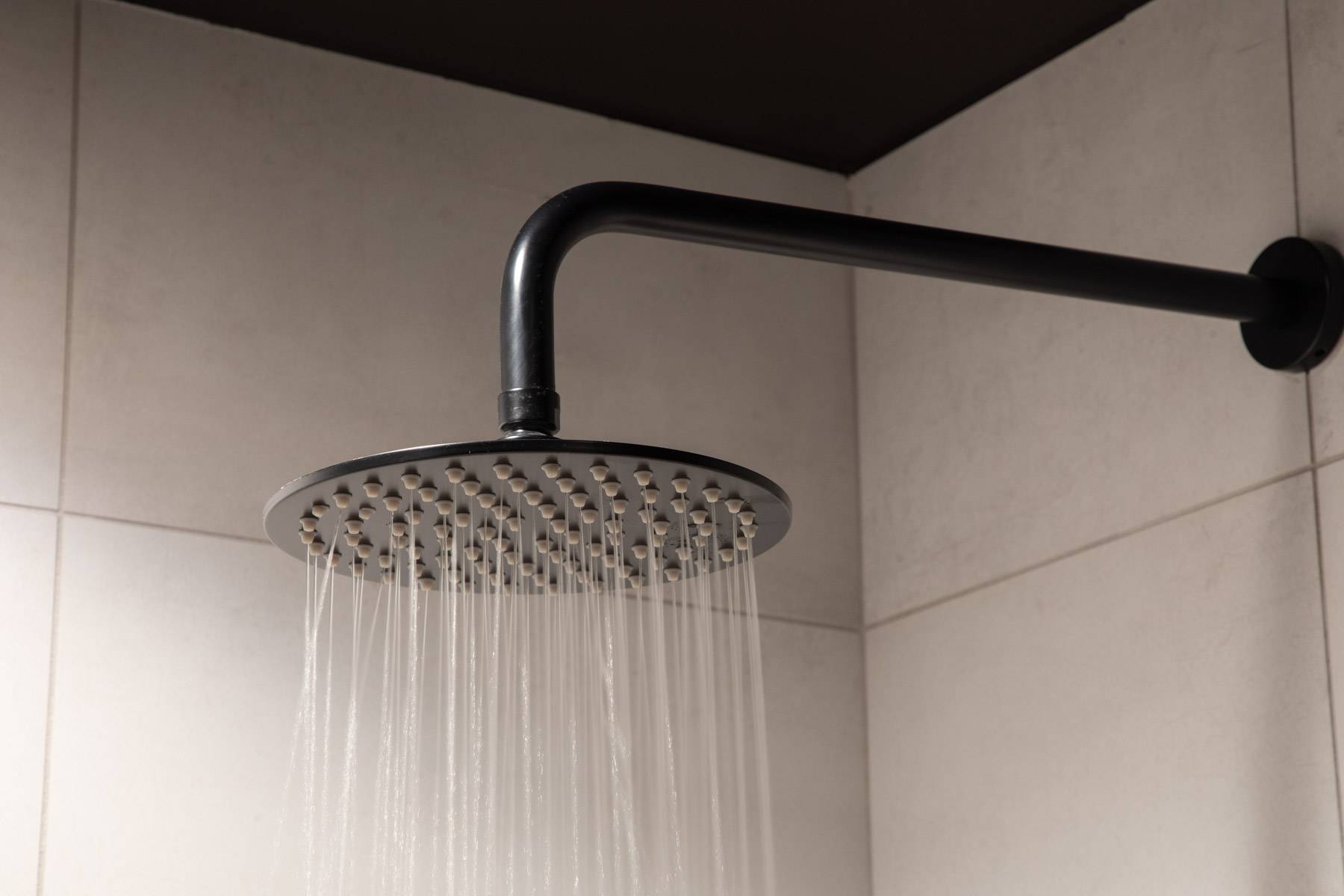 Detail of large rain showerhead