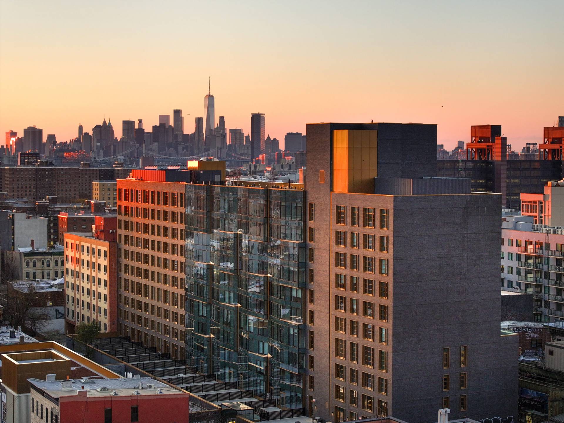 Building Exterior at sunset